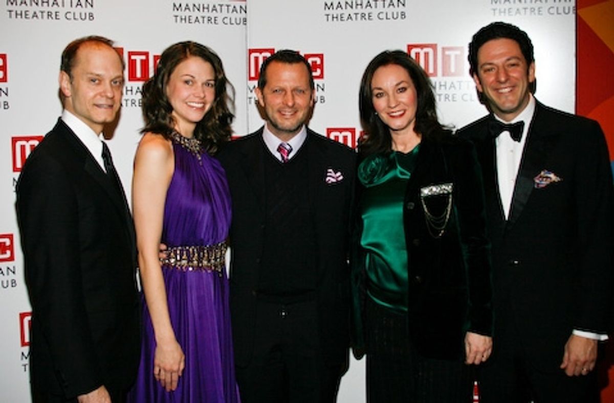 David Hyde Pierce, Sutton Foster, Rob Ashford, Jessica Molaskey, and John Pizzarelli at 