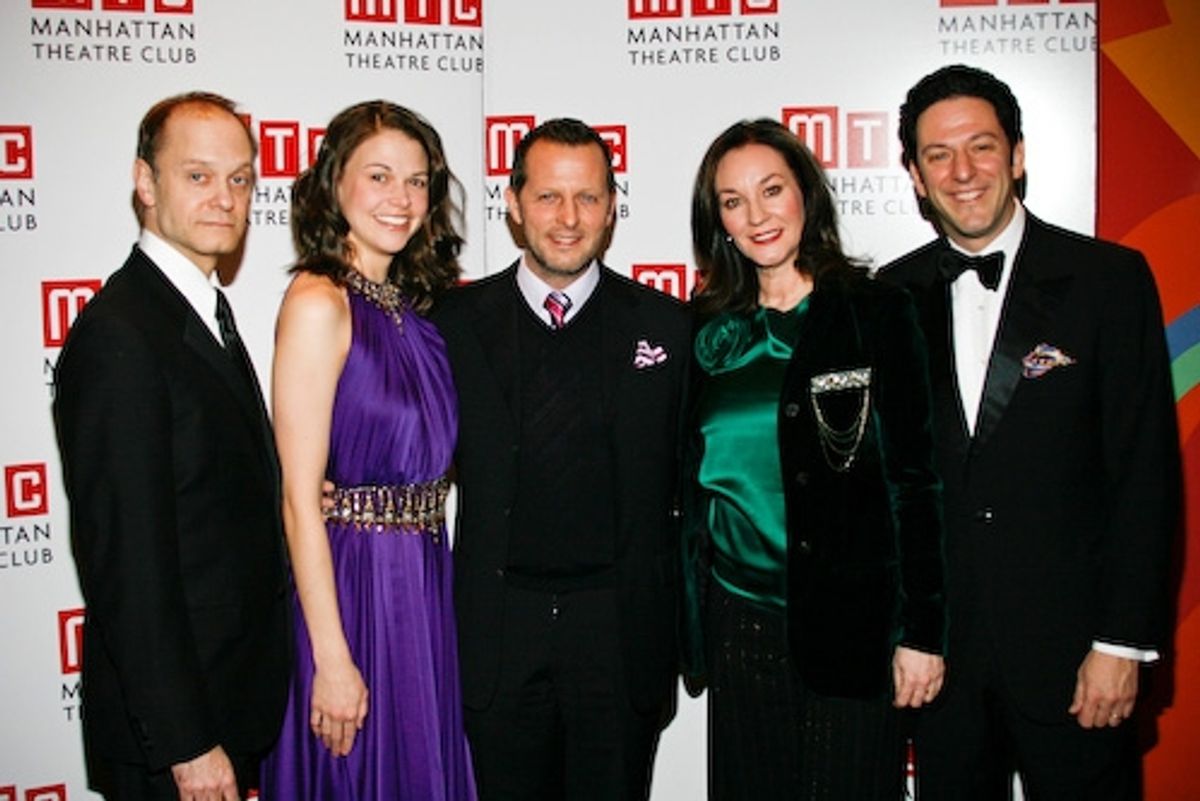 David Hyde Pierce, Sutton Foster, Rob Ashford, Jessica Molaskey, and John Pizzarelli at 