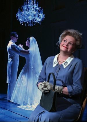 Matt Cavenaugh and Leslie Kritzer (background) with Faith Prince Photo