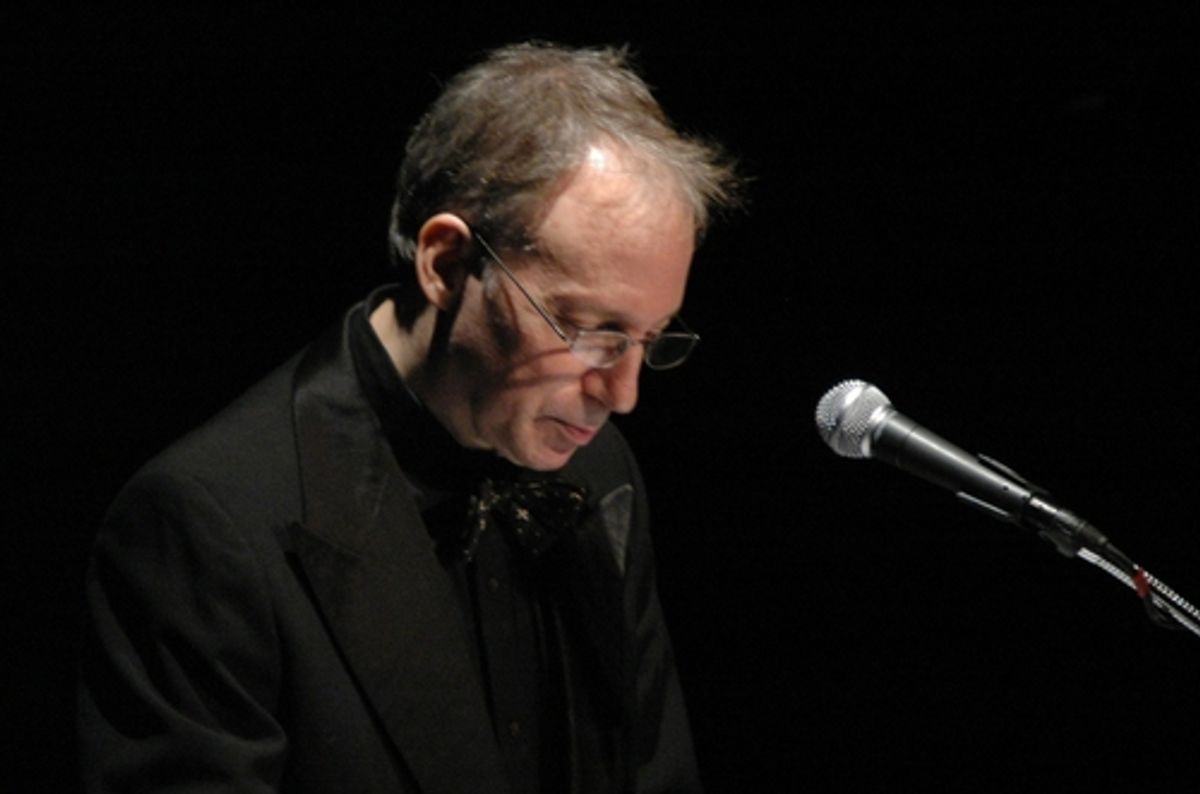 Scott Siegel reading a letter from previously-announced host Bruce Vilanch who was unable attend at 