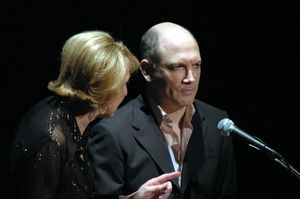 The new hosts for the evening Julie Halston and Charles Busch Photo