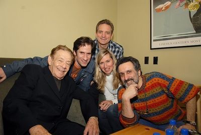 l-r: Jerry Stiller, Seth Rudetsky, Martin Vidnovic, Luba Mason and Brian Gari Photo