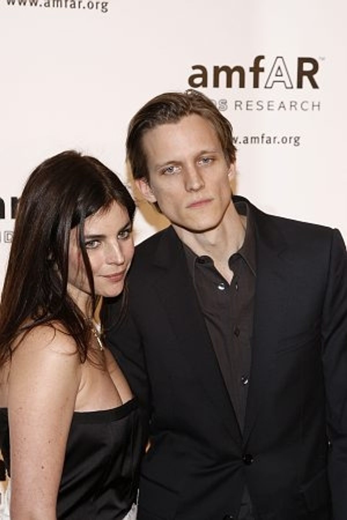Julia Roitfeld and guest at amfAR 10th Annual NY Gala
