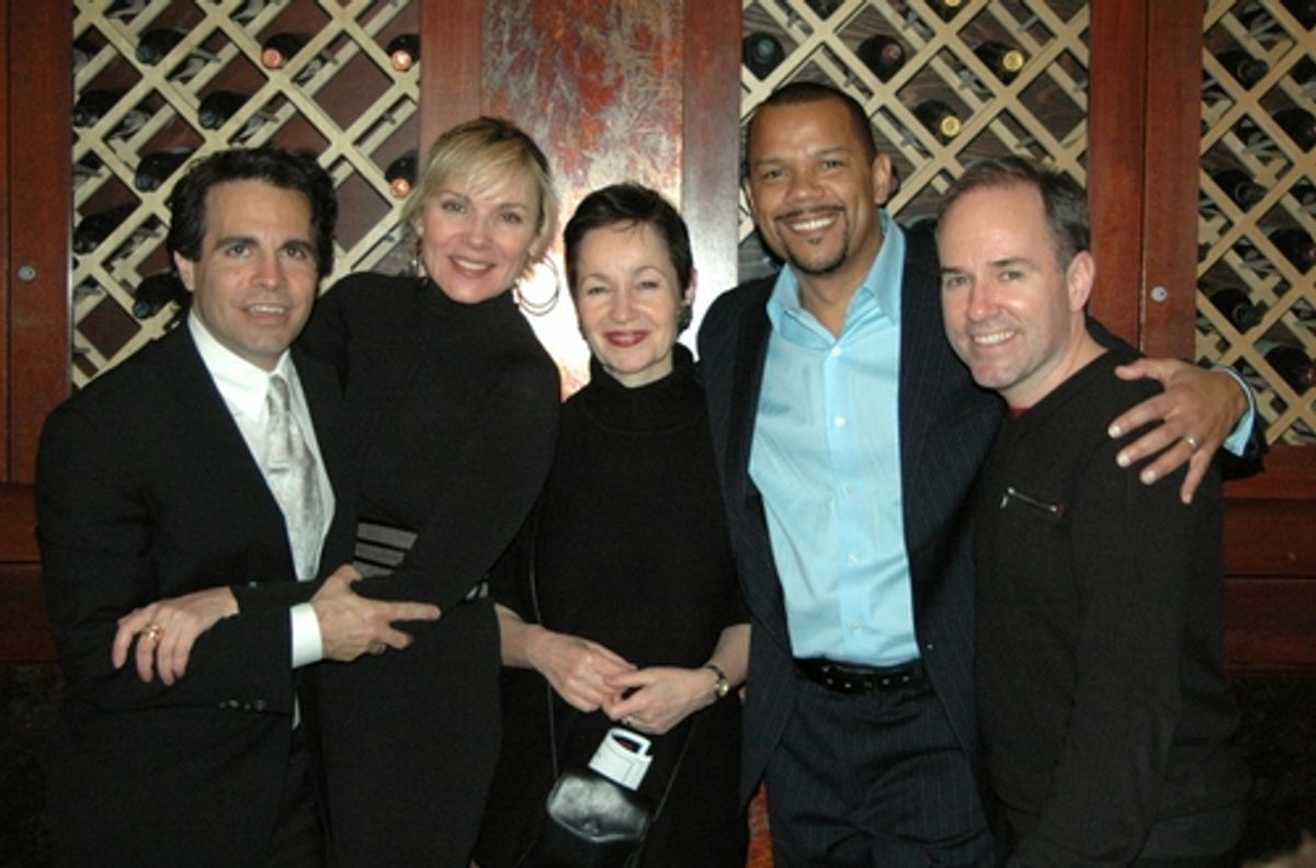 Mario Cantone, Kim Cattrall, Lynn Ahrens, Jerry Dixon  at 
