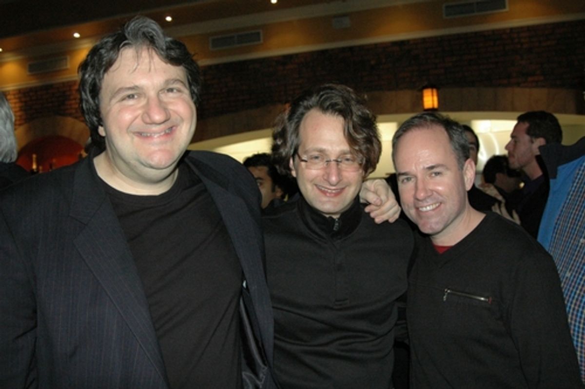 James Bassi (Musical Director), Steven Gross (Pianist) and Stephen Flaherty at 