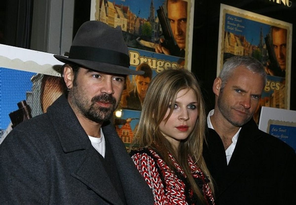 Colin Farrell, ClÃ©mence PoÃ©sy and Martin McDonagh at 'In Bruges' by McDonagh, NY Screening