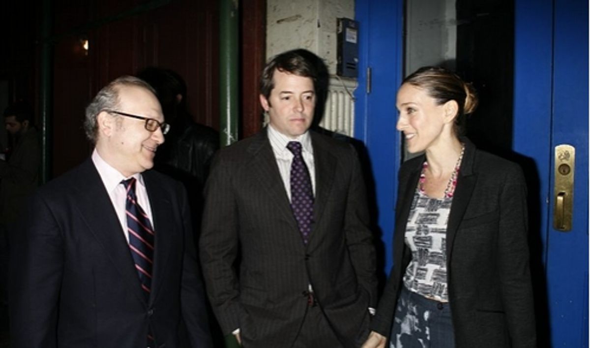 Pippin Parker, Matthew Broderick and Sarah Jessica Parker at 