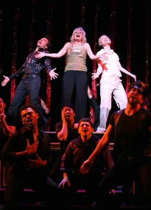 Mario Cantone, Christine Ebersole, Erin Davie and company Photo