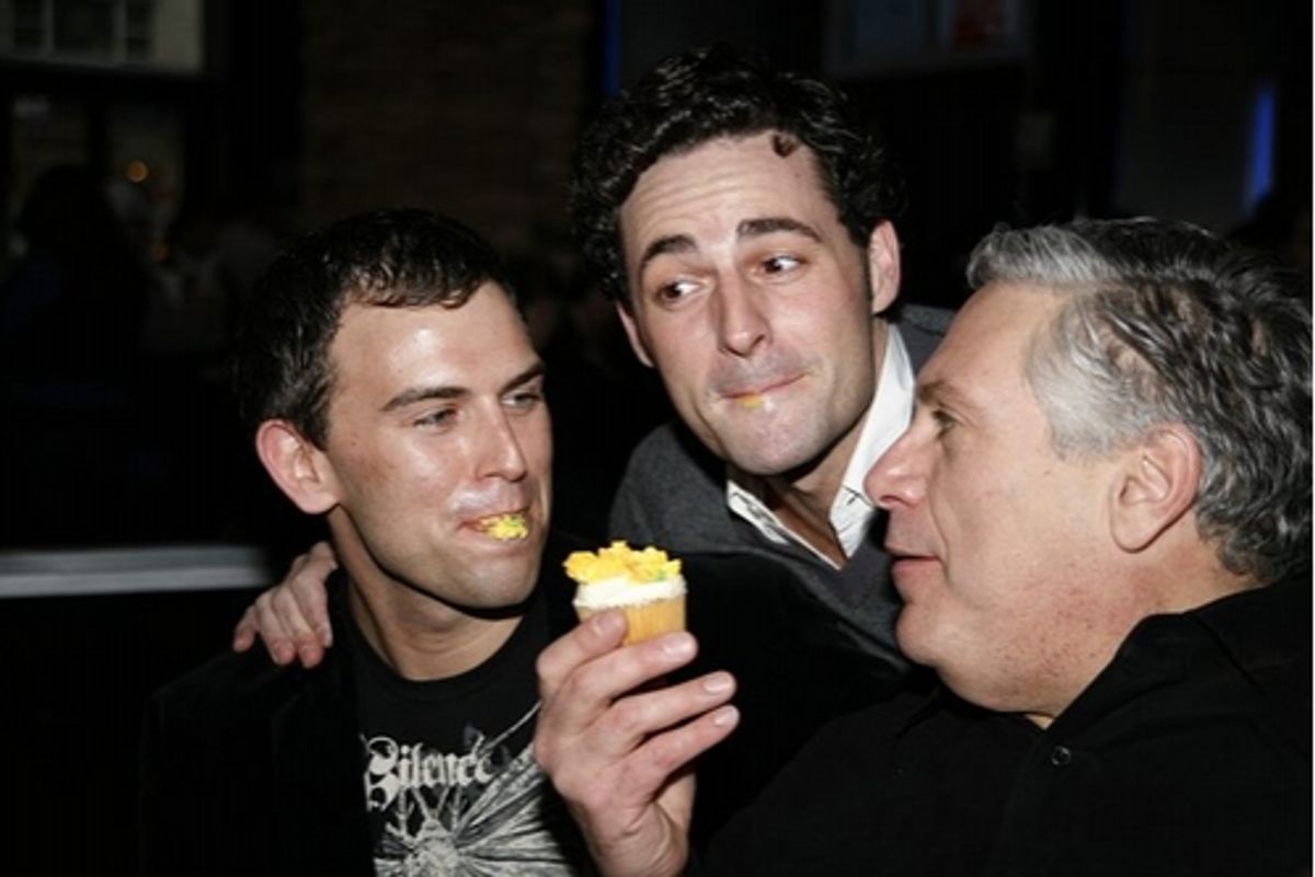 Daniel Reichard, Max von Essen and Harvey Fierstein at 