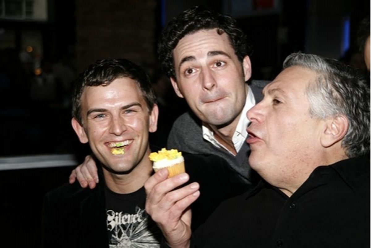 Daniel Reichard, Max von Essen and Harvey Fierstein at 