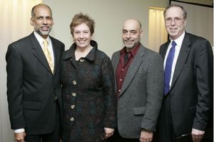 l-r: Andre de Quadros (Boston University's School of Music Director), Lynne Allen (BU Photo