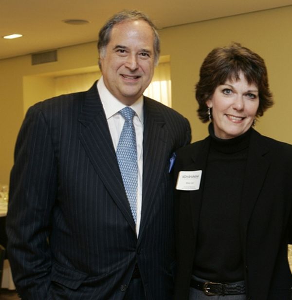 l-r: Stewart Lane (Broadway producer and BU School of Theatre alumnus), and Ellen Car Photo
