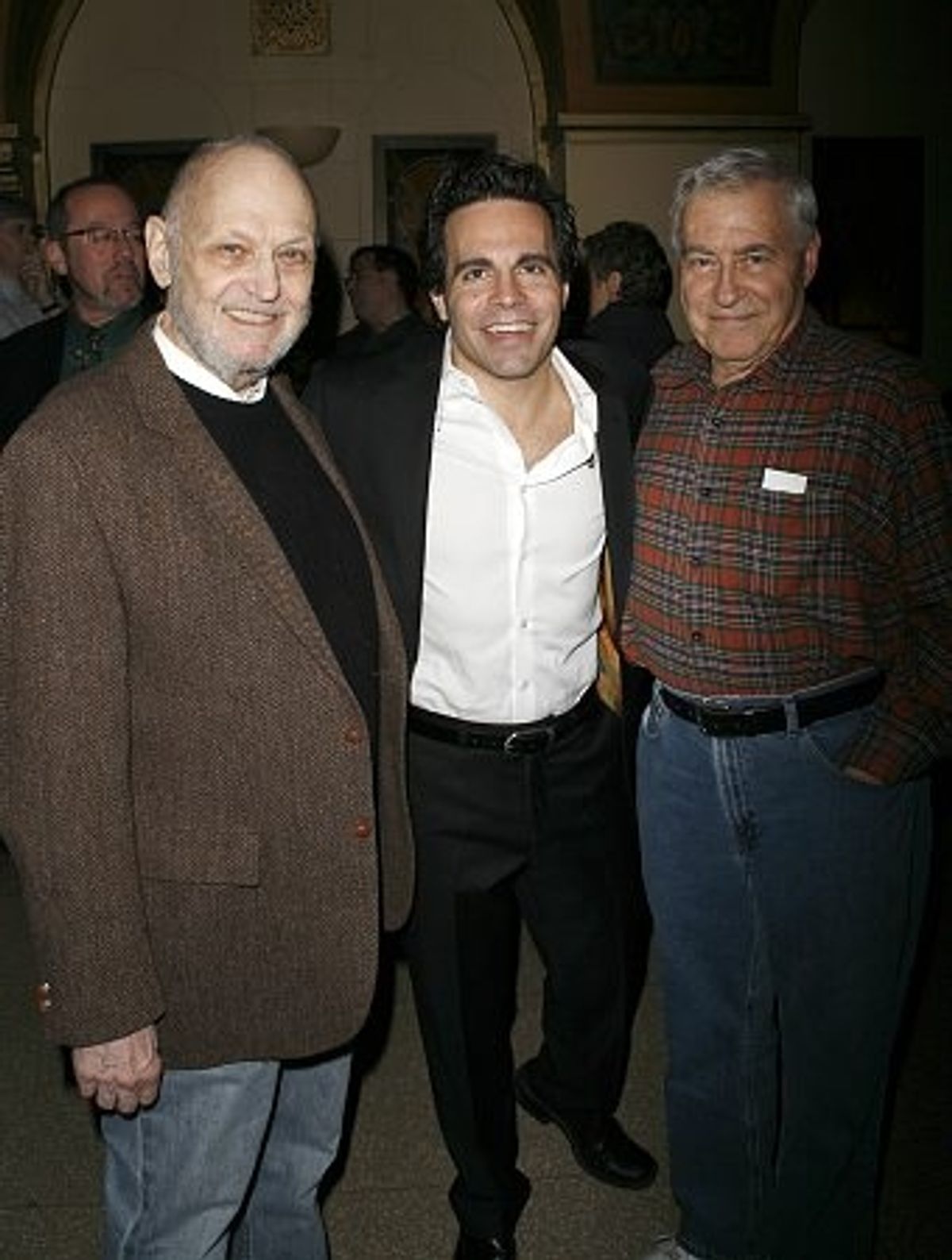 Charles Strouse, Mario Cantone and Lee Adams at 'Applause' City Center Encores! After Party