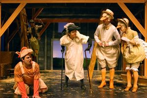 l-r: Guilford Adams as Wilbur, Diana Burbano as Sheep, Preston Maybank as Gander and  Photo