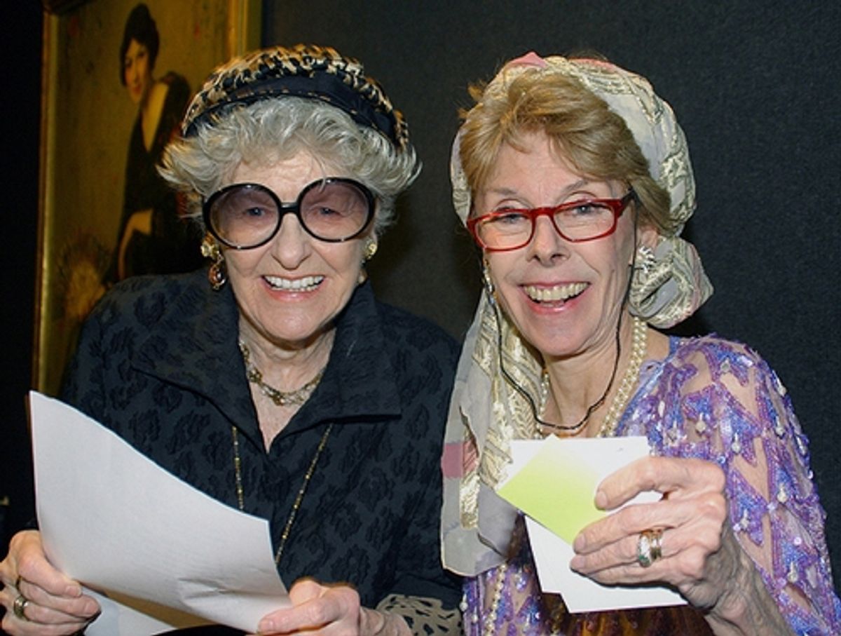 Elaine Stritch (left) and benefit chair Betsy Von Furstenberg at 