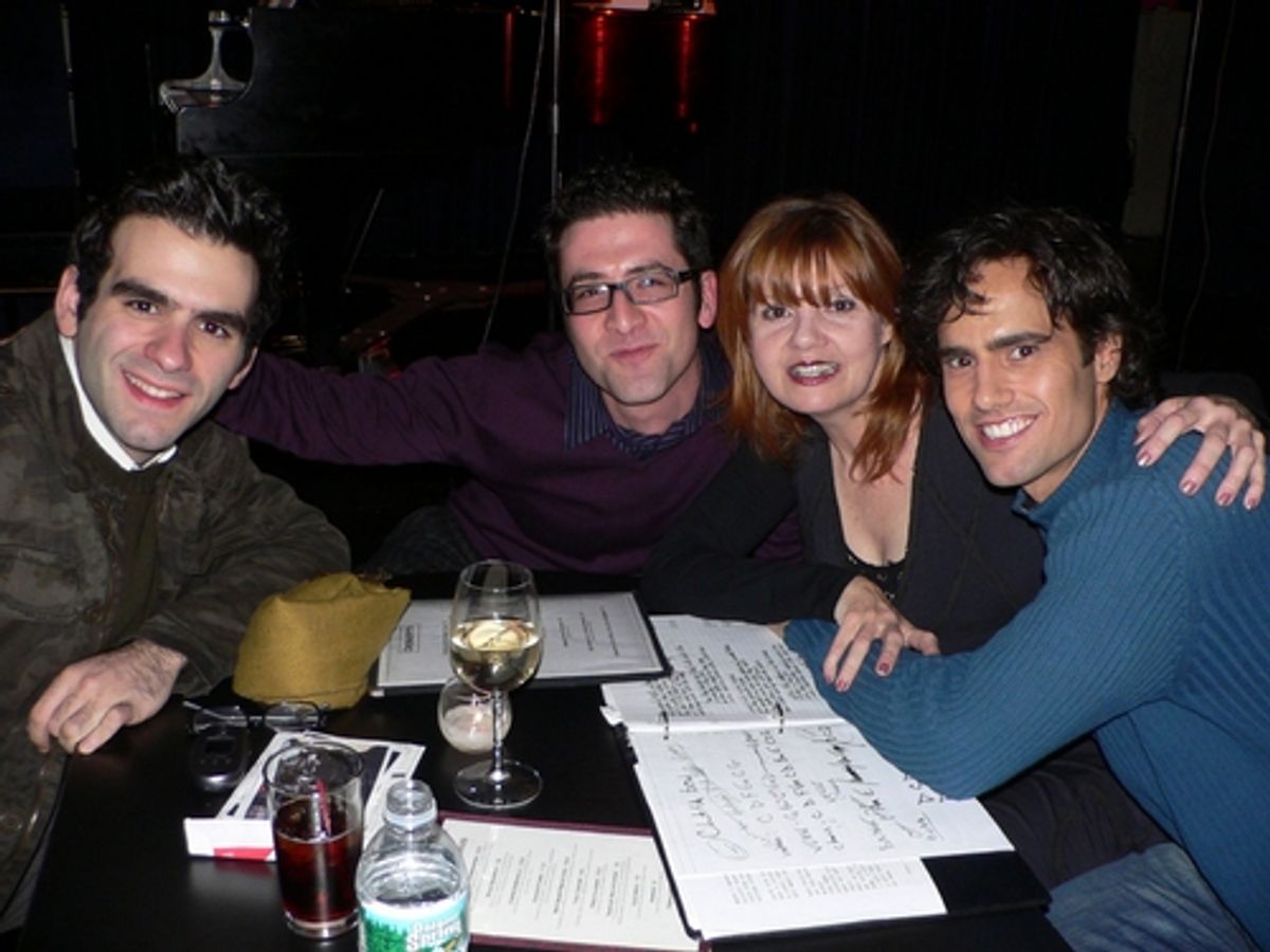 Joe Iconis, Ben Rimalower, Annie Golden and David Burnham at 
