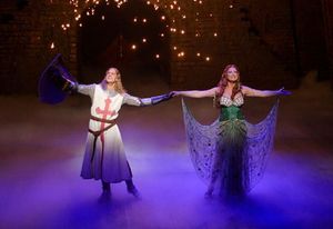 Graham McDuff (Sir Dennis Galahad) and Nina SÃ¶derquist (Lady of the Lake) Photo