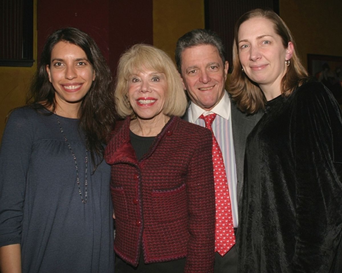 Vineyard Associate Artistic Director Sarah Stern, American Theatre Wing Chairman Sondra Gilman and her husband Celso Gonzalez-Falla, and Jennifer Garvey-Blackwell at 
