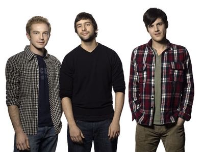 l-r: Gideon Banner (Benjamin), Itamar Moses (playwright) and Michael Esper (David) Photo