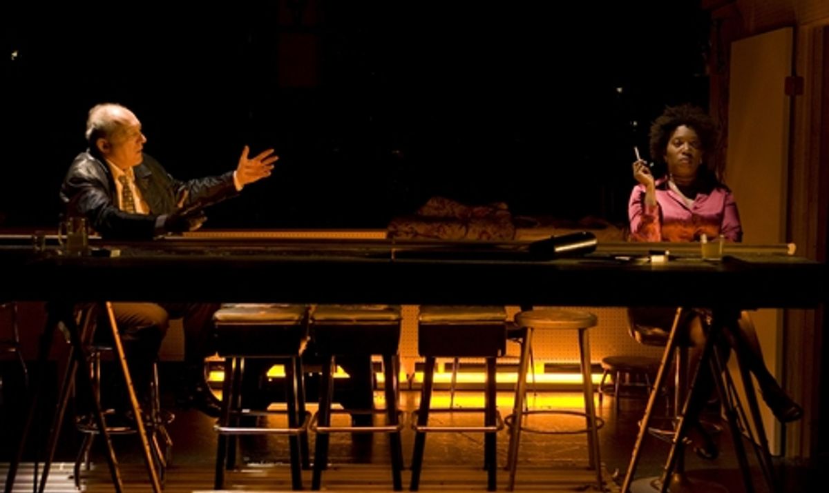 John Doman (left) and Saidah Arrika Ekulona at 