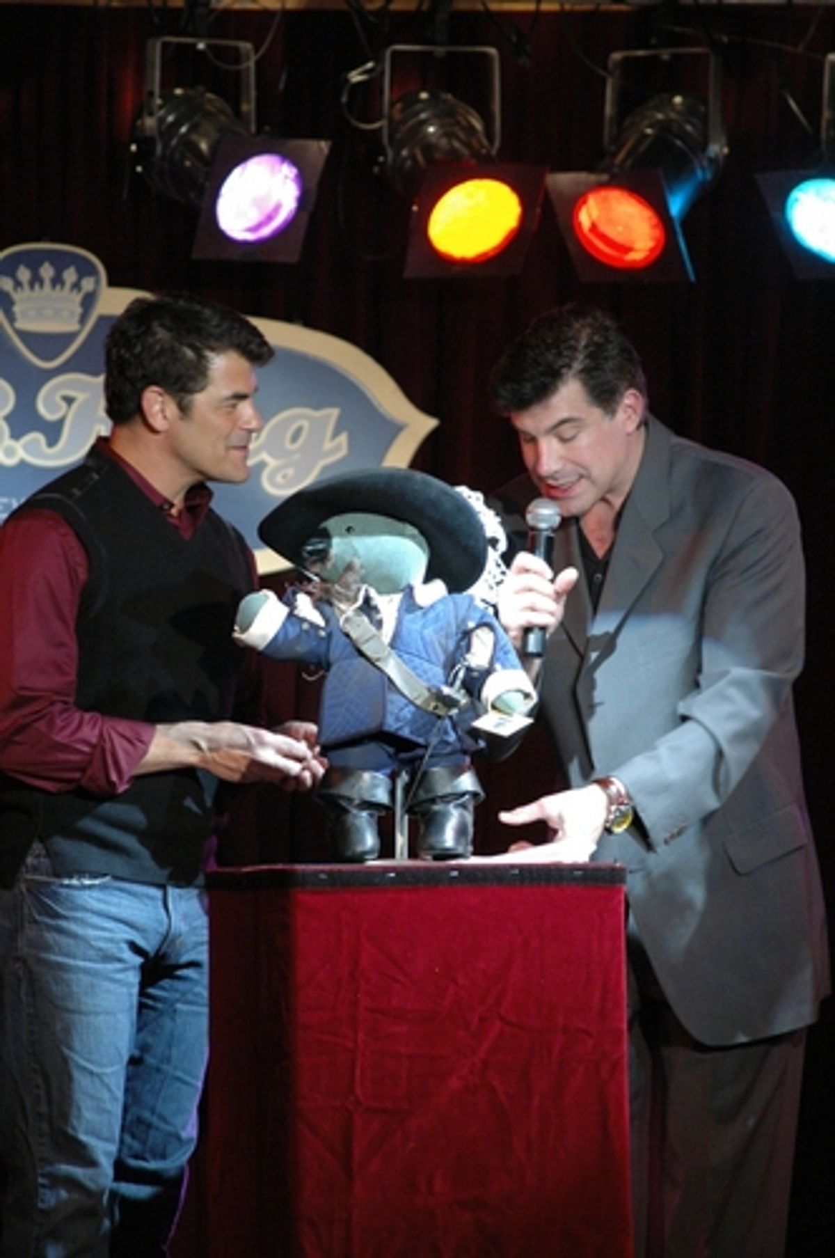 Peter Gregus and Bryan Batt with Cyrano de Bergerac at Broadway Bears 2008
