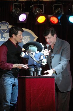 Peter Gregus and Bryan Batt with Cyrano de Bergerac Photo