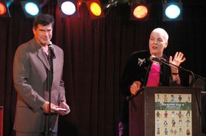 Host Bryan Batt and Auctioneer Lorna Kelly Photo
