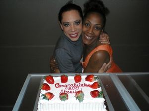 Selenis Leyva and Xiomara Laugart (in orange) portray Celia in the show Photo