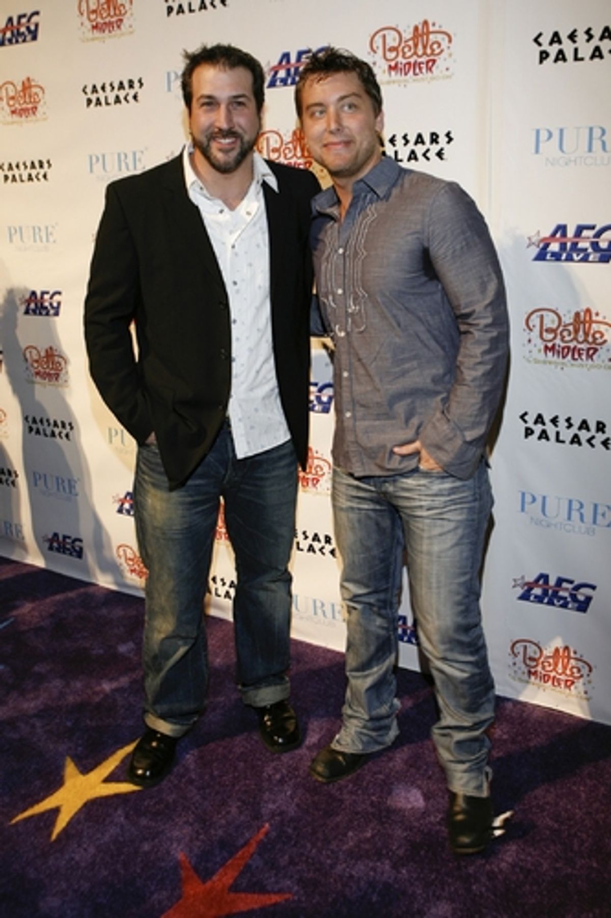 Joey Fatone and Lance Bass at 