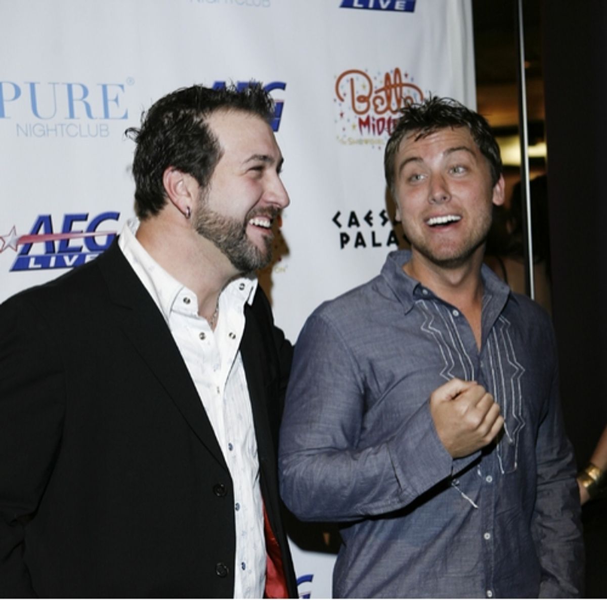 Joey Fatone and Lance Bass at 