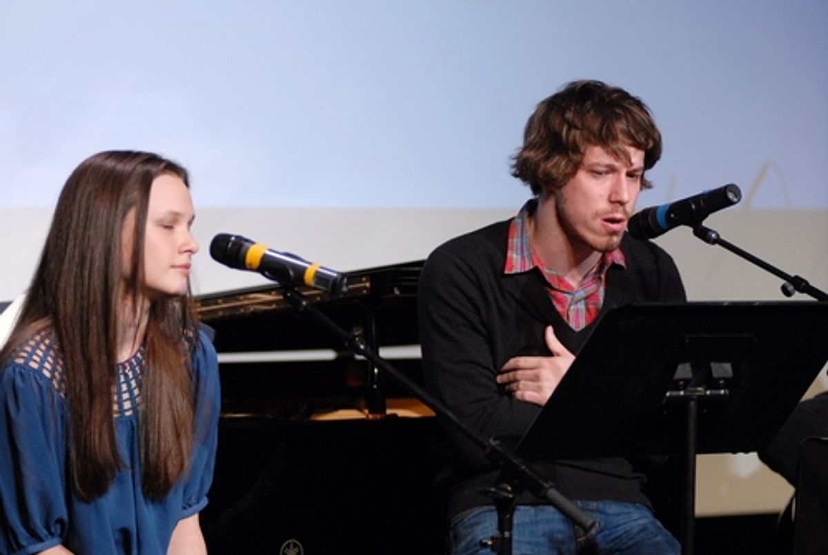 Lauren Pritchard and John Gallagher Jr. at 