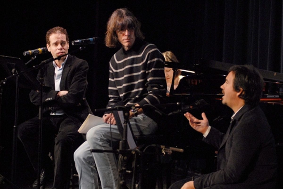 Steven Sater, David Fricke and Duncan Sheik at 'Words About Music' Program