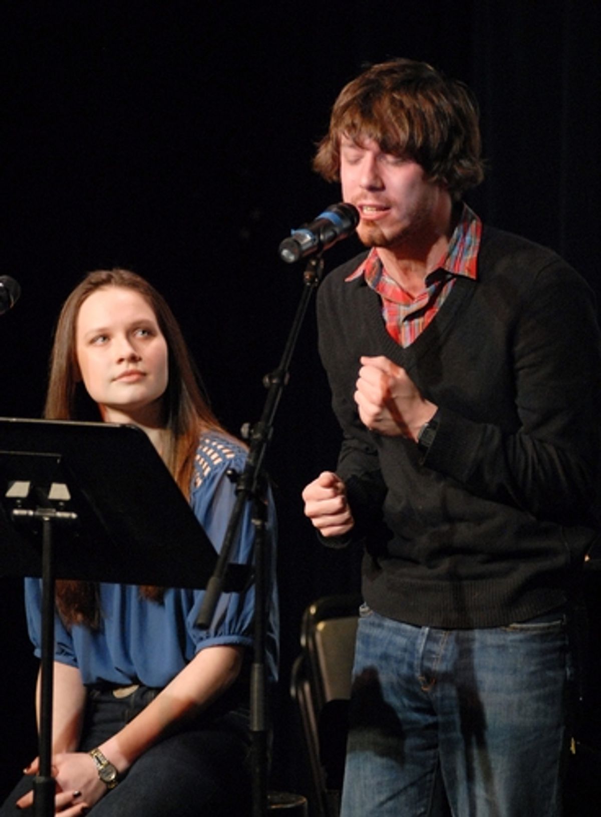Lauren Pritchard and John Gallagher Jr. at 