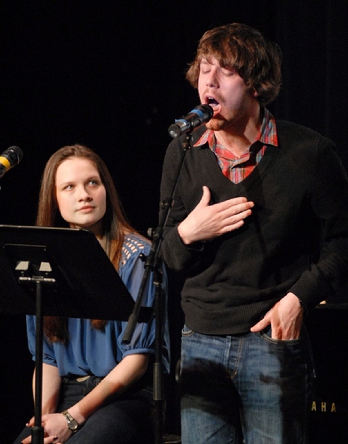 Lauren Pritchard and John Gallagher Jr. at 'Words About Music' Program