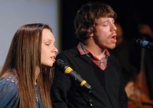 Lauren Pritchard and John Gallagher Jr. Photo