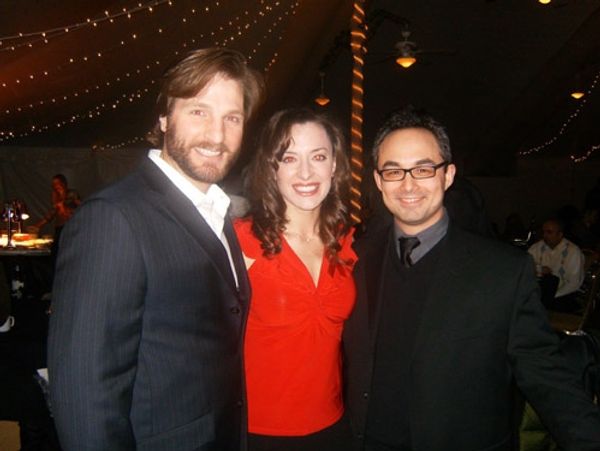 l-r: John Cudia (Valjean), Kathy Voytko (Fantine) and Andy Hite (Artistic Director) Photo