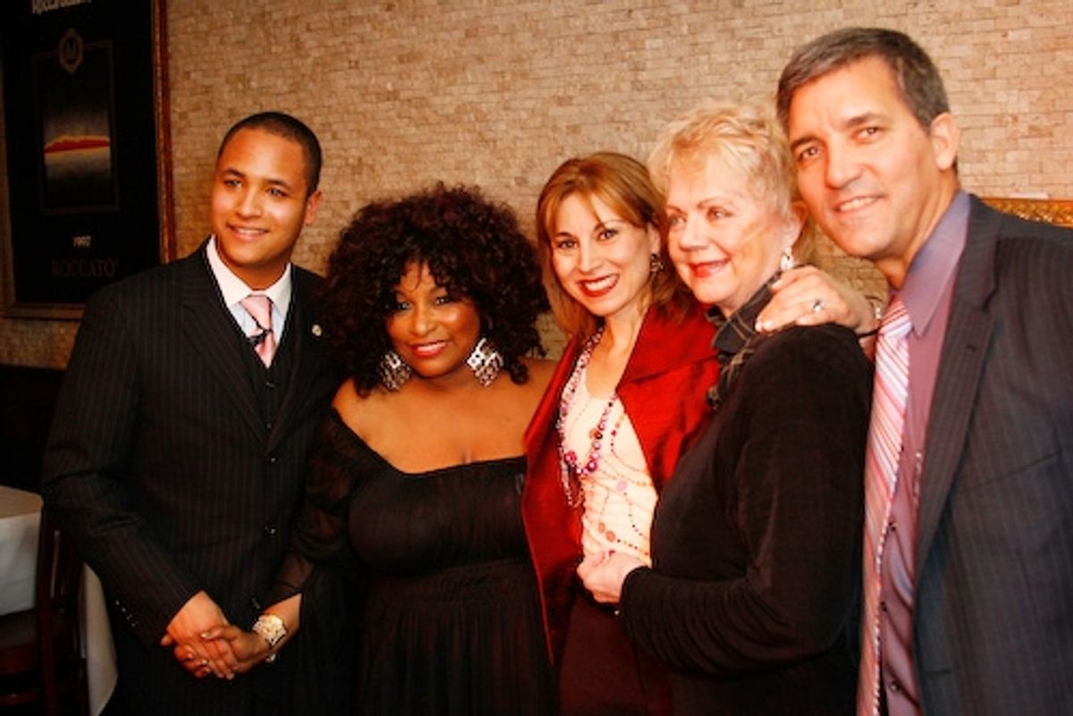 Emil Calcano, Chaka Khan, Valerie Smaldone, Janet Carroll, and Bruce Dimpflmaier at 