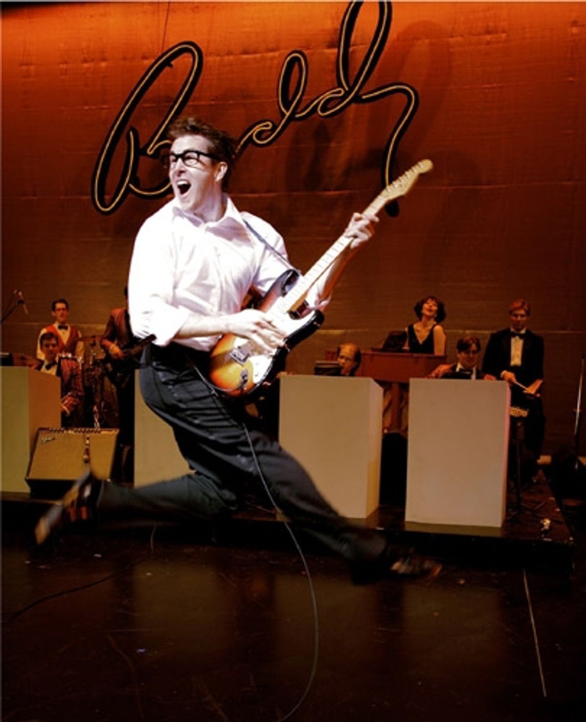 Pat McRoberts as Buddy at 'The Buddy Holly Story' at WBT