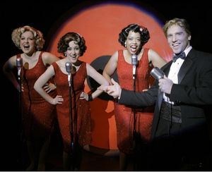 l-r: Tamara Corbin, Becca Lopez and Angela Grovey with John Schiappa Photo