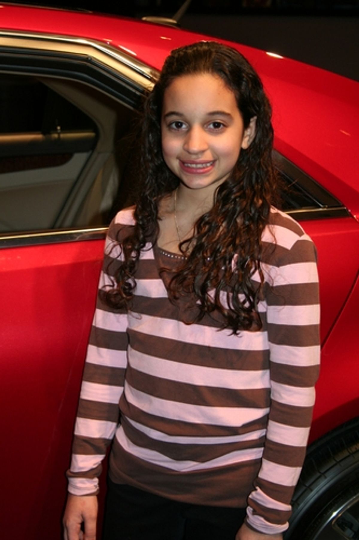 John Lloyd Young's adoring young fan Melissa Perez at 