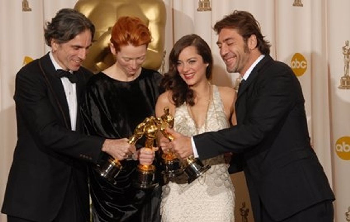 Daniel Day-Lewis, Tilda Swinton, Marion Cotillard and Javier Bardem at 