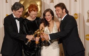 Daniel Day-Lewis, Tilda Swinton, Marion Cotillard and Javier Bardem Photo