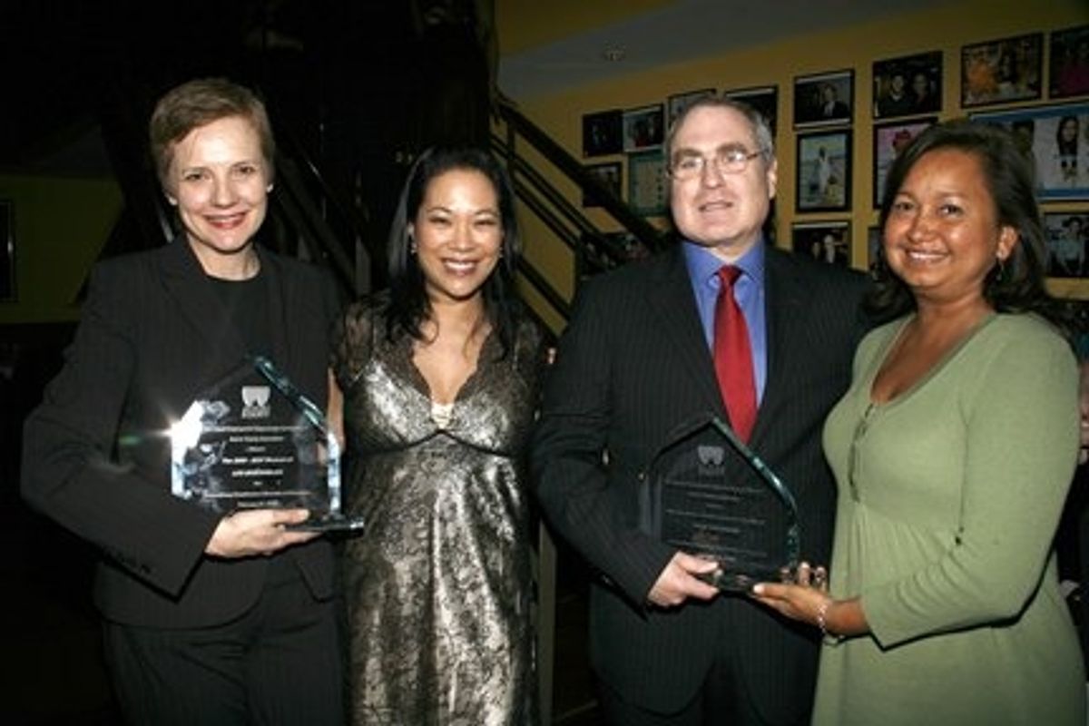 Tara Rubin, Christine Toy Johnson and Todd Haimes at Diversity on Broadway Awards