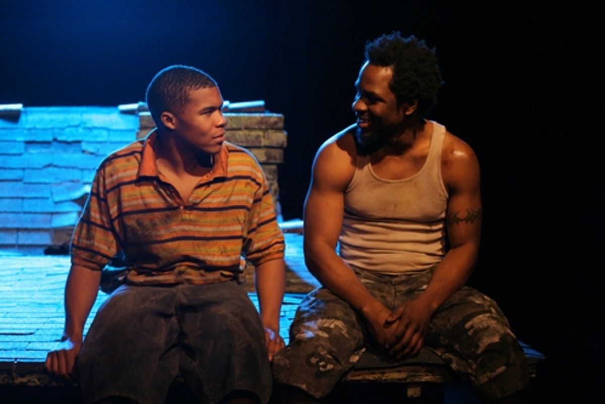 Gaius Charles and Gbenga Akinnagbe at 