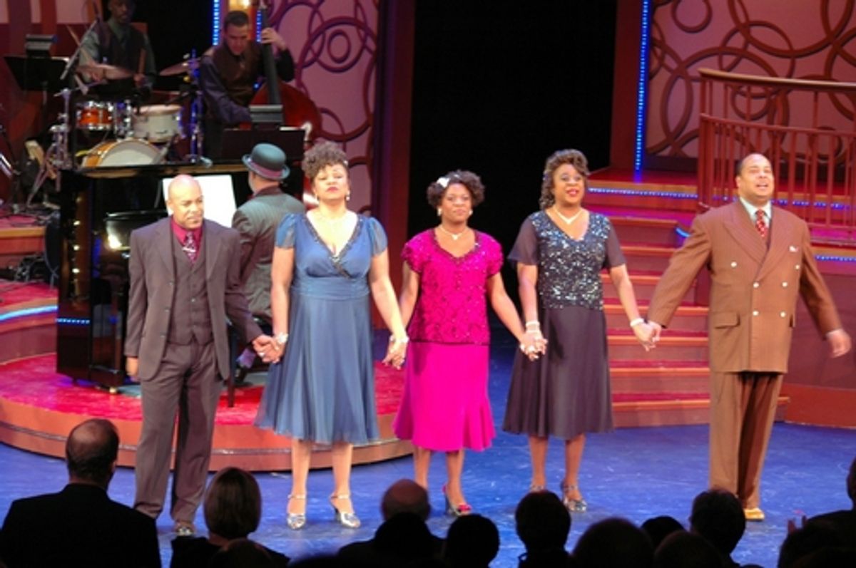 Eugene Fleming, Aisha de Haas, Anastacia McCleskey, Danielle Lee Greaves and Wayne W. Pretlow at 'Ain't Misbehavin' Opens at White Plains