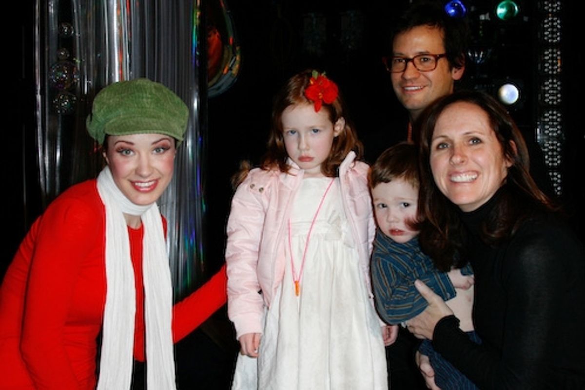 Molly Shannon and family with Sierra Boggess at 