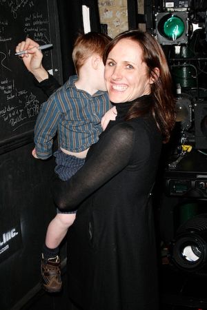 Molly Shannon and son Nolan Shannon Chestnut sign the special-guest wall @ BroadwayWorld Molly Shannon and son Nolan Shannon Chestnut sign the special-guest wall Photo