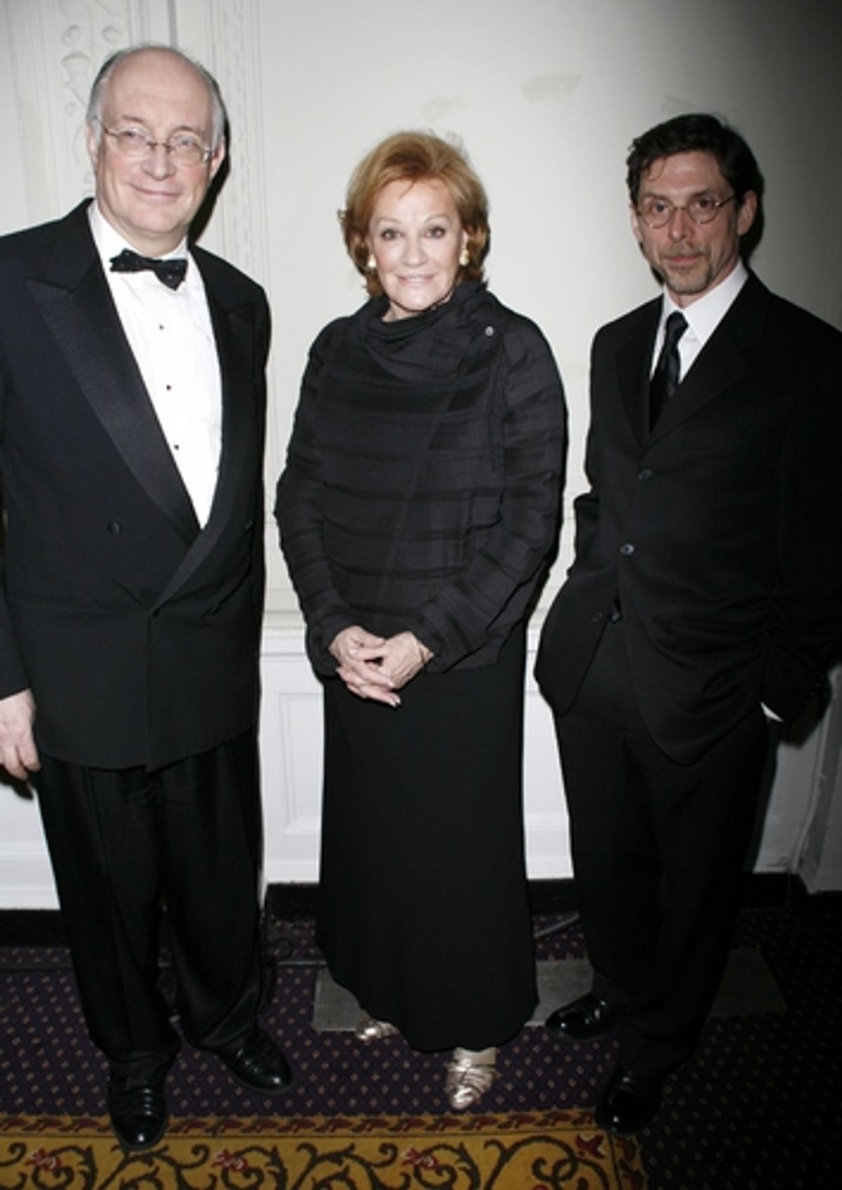 Simon Jones, Cynthia Harris and Scott Alan Evans at Julie Harris Honored at Actors Company Crystal Gala