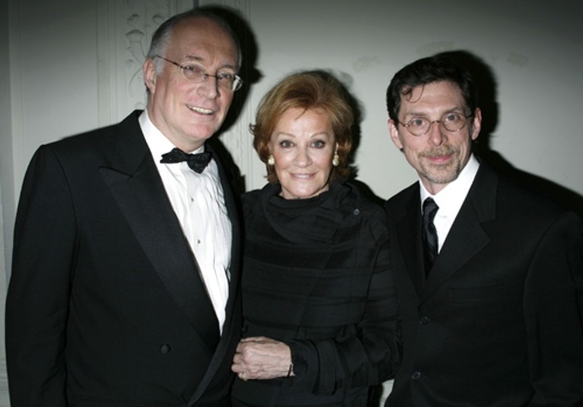 Simon Jones, Cynthia Harris and Scott Alan Evans at Julie Harris Honored at Actors Company Crystal Gala