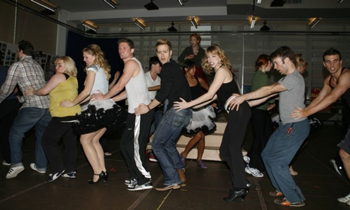 Carly Jibson, Spencer Liff, Christopher J. Hanke, Elizabeth Stanley and ensemble at 